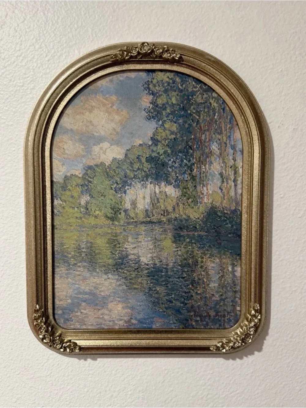 “Poplars On The Epte” by Claude Monet 11x14 inches impressionist art work vintag